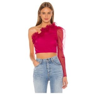 Lovers & friends Bernice top in hot pink small